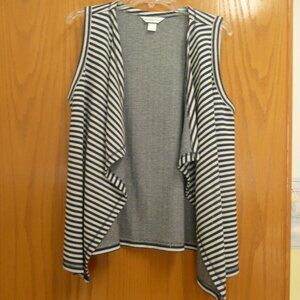 Ladies Blue and White Striped Vest